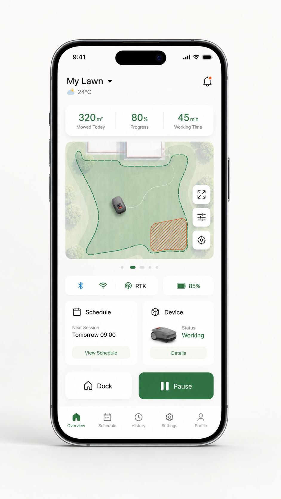 Branded app phone UI mockup