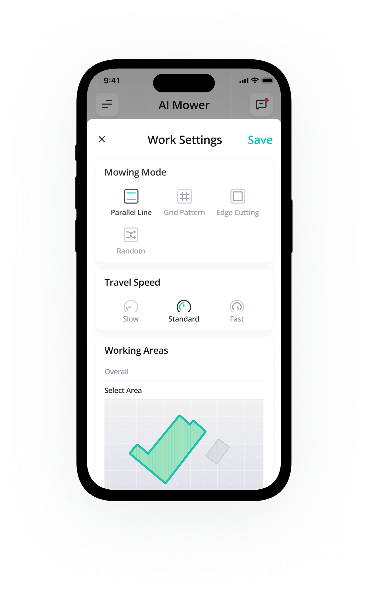Device control app interface